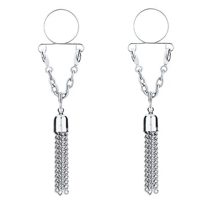 Faux Piercing téton Chaine Argentée Femme