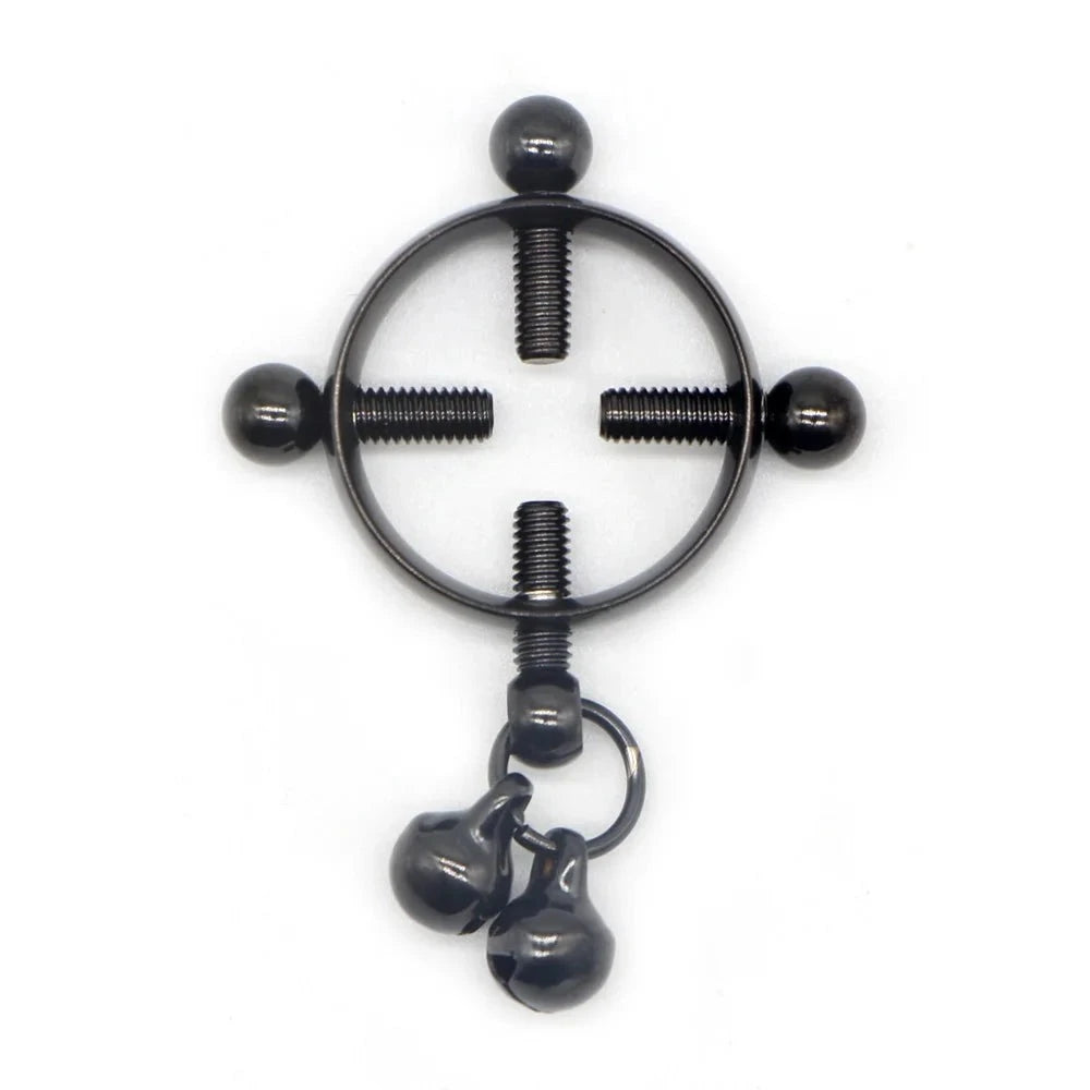 Faux piercing Pour tétons Noir Avec Boules