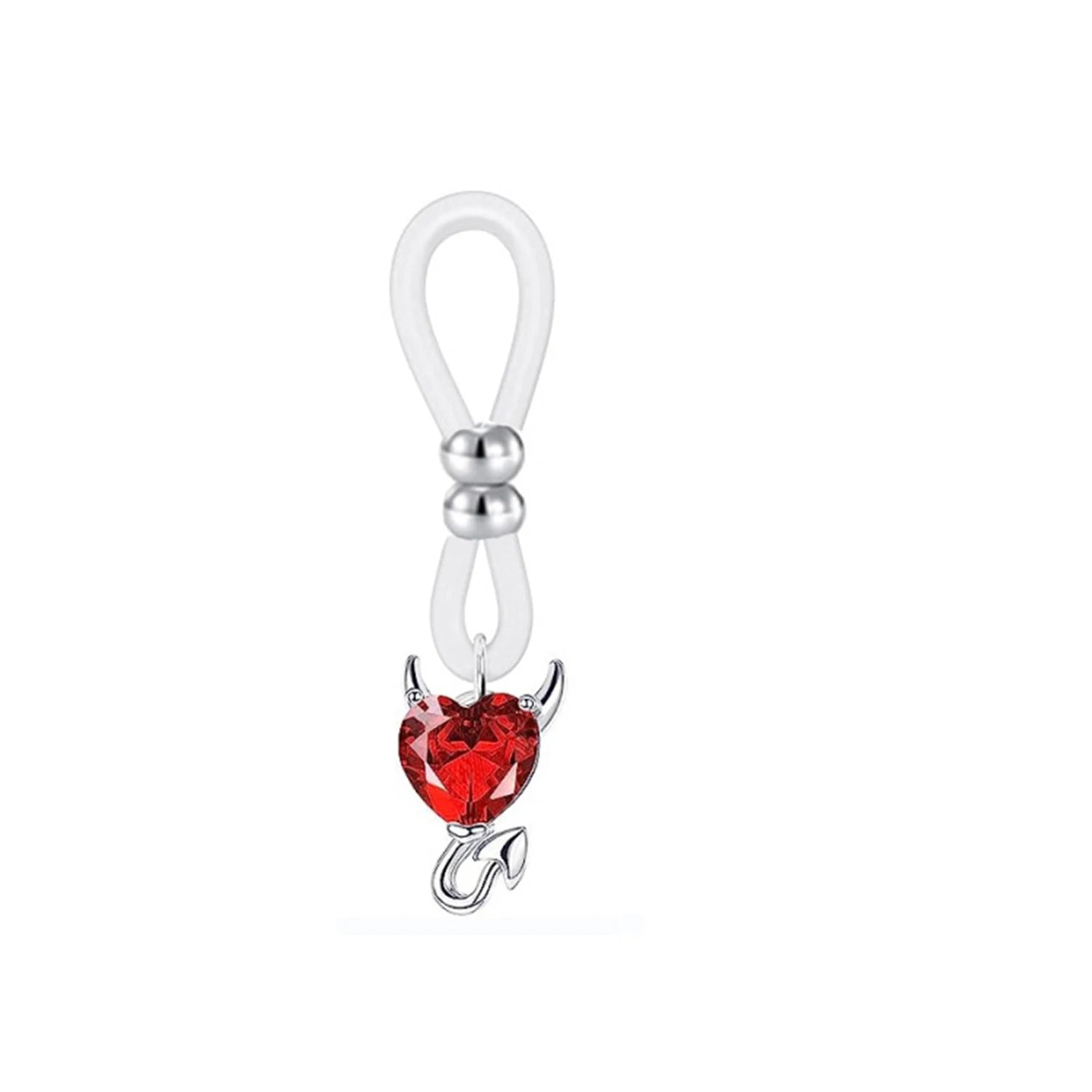 Faux Piercing téton Femme Cœur Diable