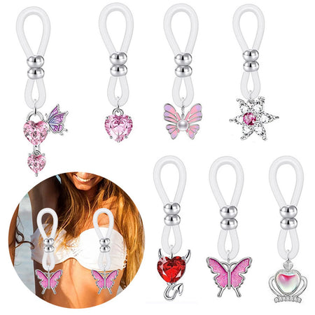 Faux Piercing Téton Femme Cœur-1