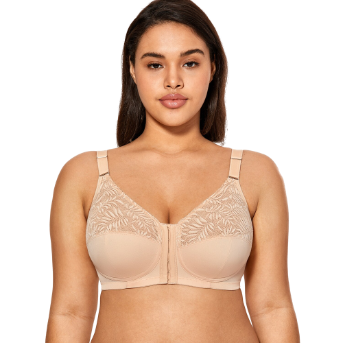 Soutien-gorge bretelles transparentes Grande taille face