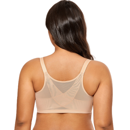 Soutien-gorge bretelles transparentes Grande taille dos