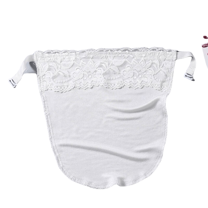 Cache décolleté blanc avec bande