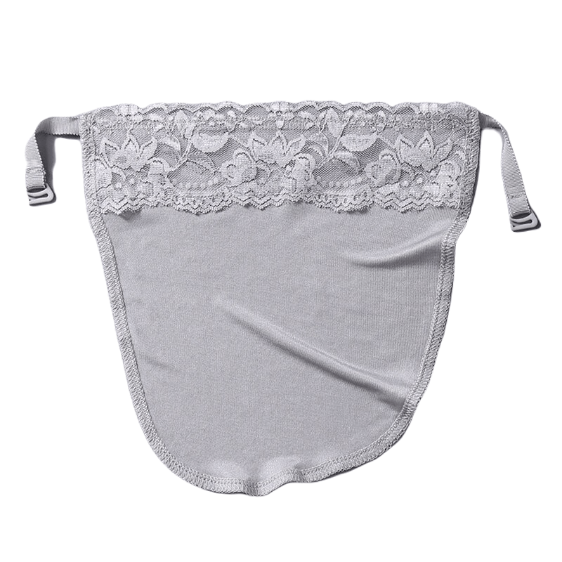 Cache décolleté gris avec bande