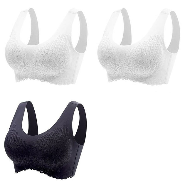 Lot De 3 Soutiens-gorge Push-up Avec Armatures Pour Femme - Confort, Maintien Et Fermeture Avant Métallique - 10
