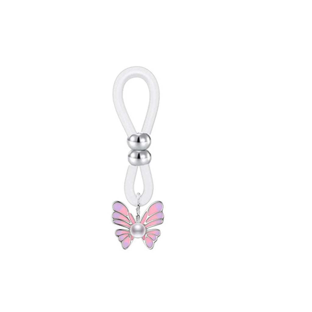 Faux Piercing téton Femme Cœur Papillon Perle-2