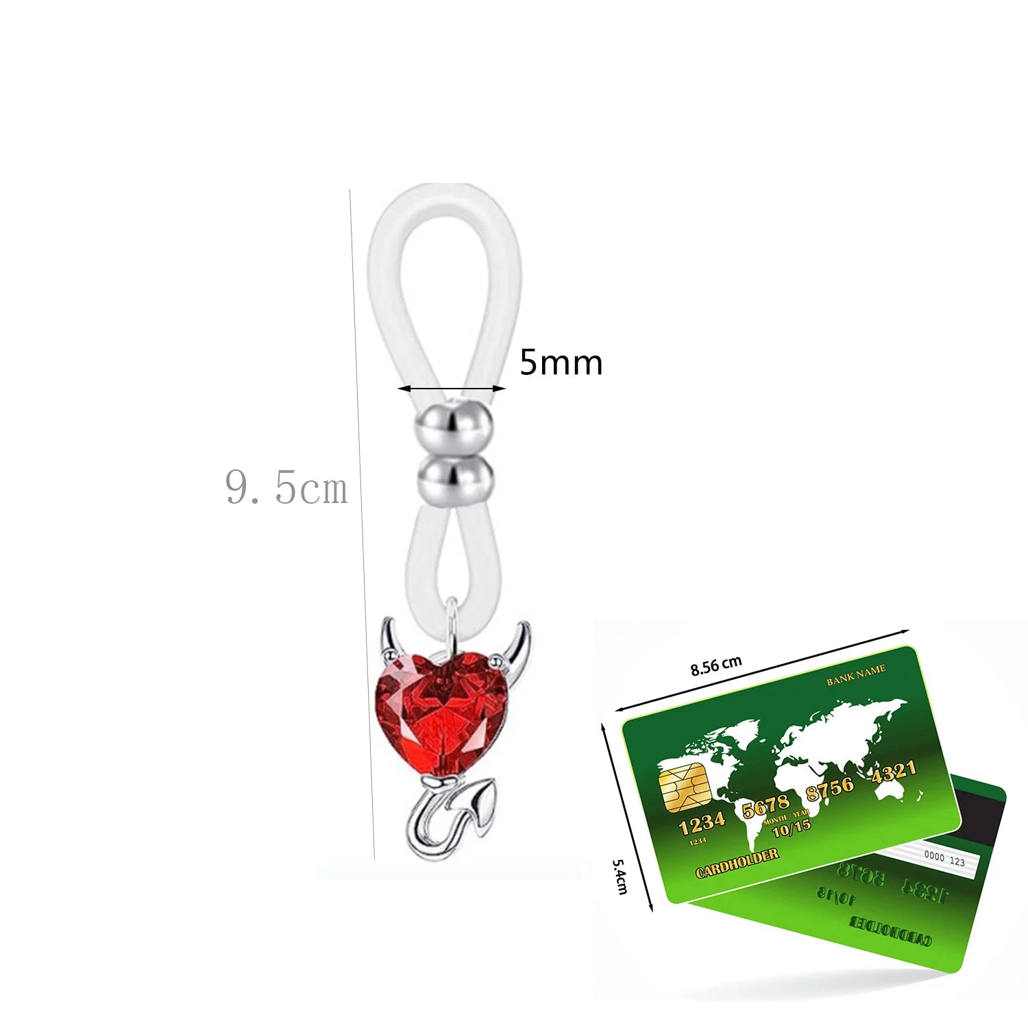 Faux Piercing téton Femme Cœur Papillon Perle