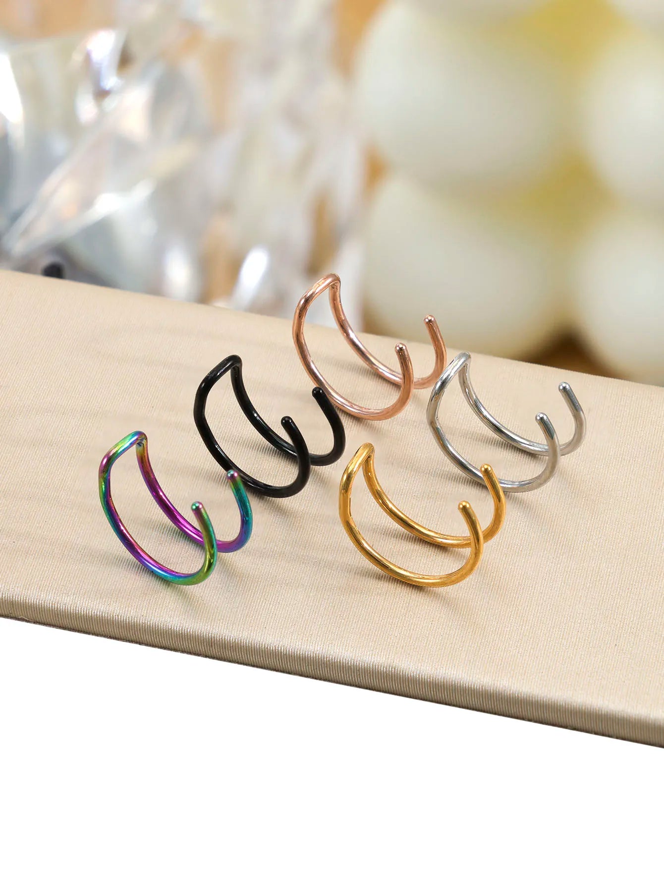 Faux Piercings Double Anneaux Adapte