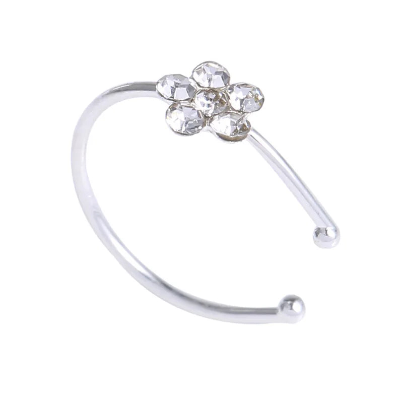 Faux Piercing Fleur pour Nez