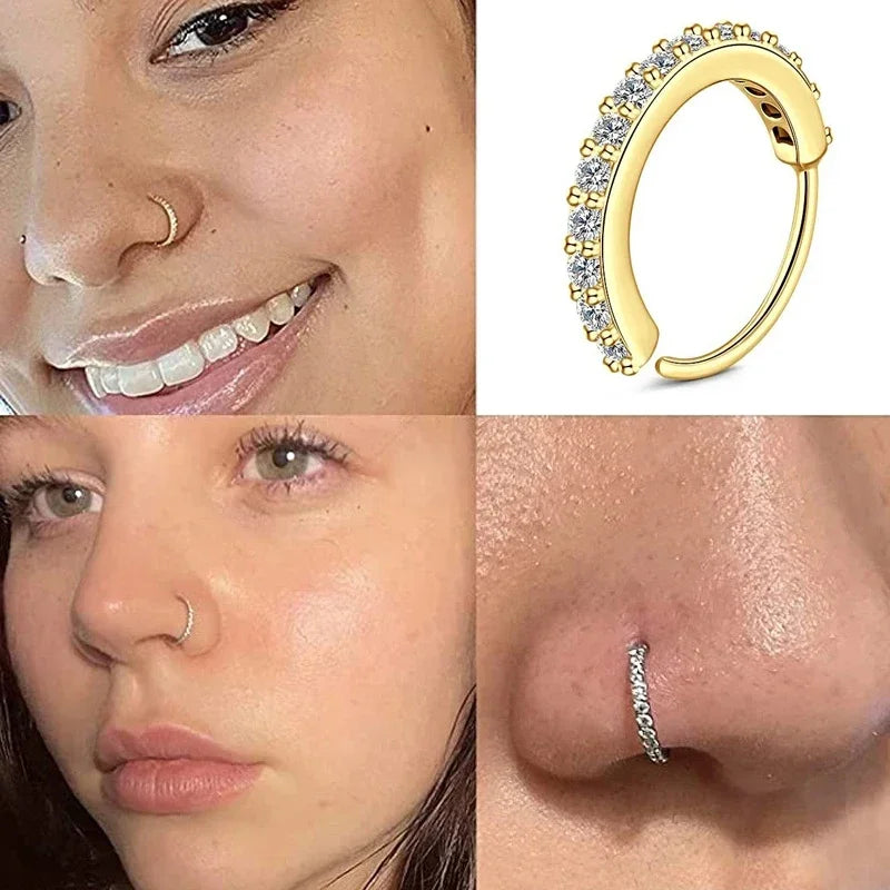 Faux Piercing en Anneau pour le Nez