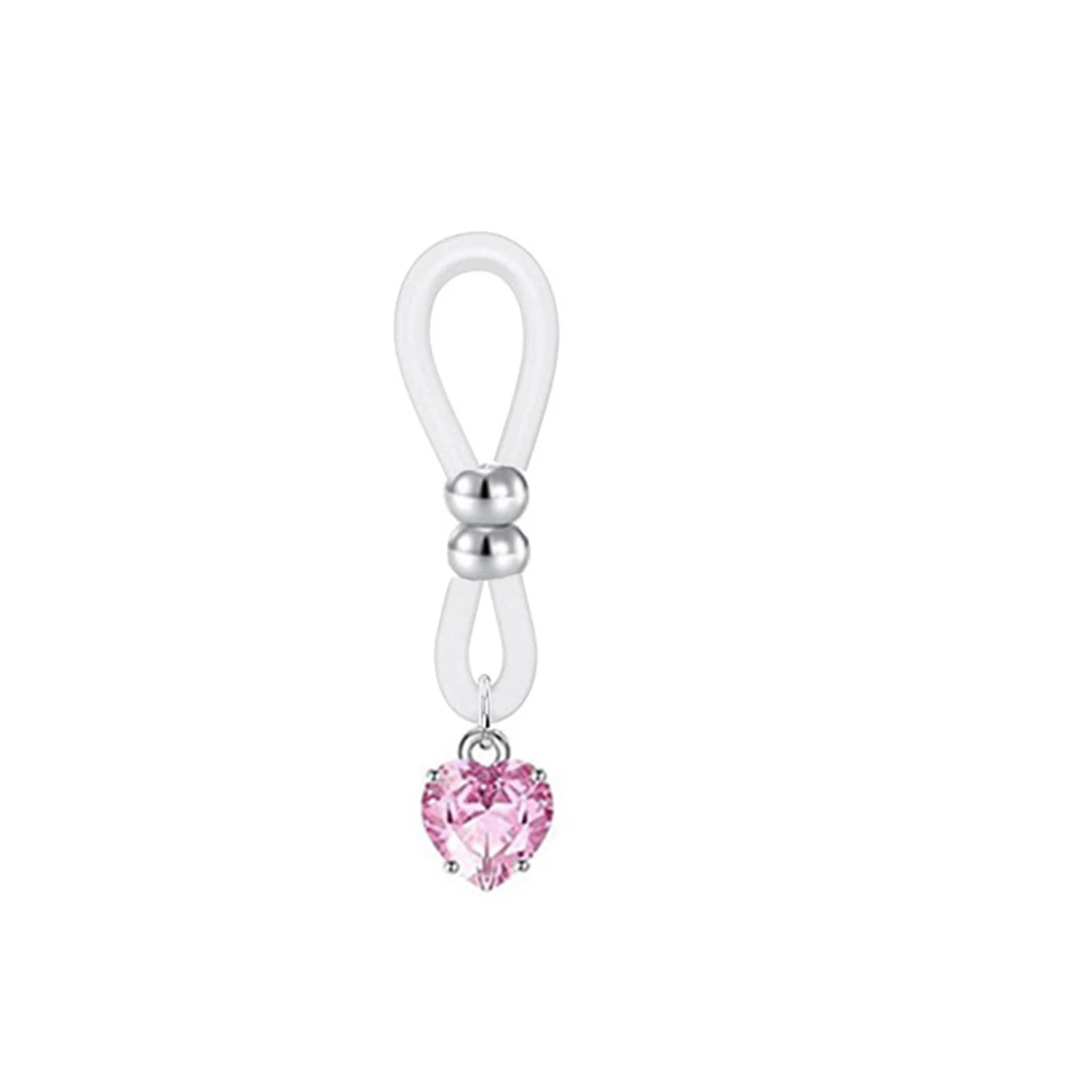 Faux Piercing téton Femme Cœur Violet