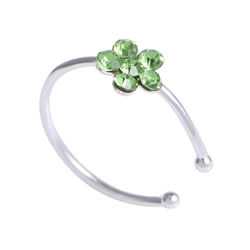 Faux Piercing Fleur pour Nez