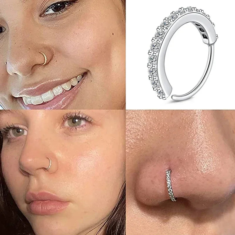 Faux Piercing en Anneau pour le Nez
