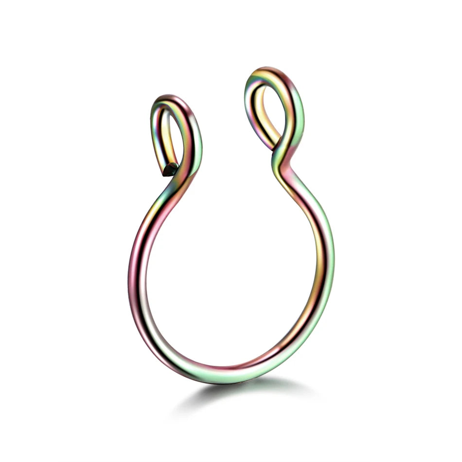 Faux Piercing Anneau pour Nez Style
