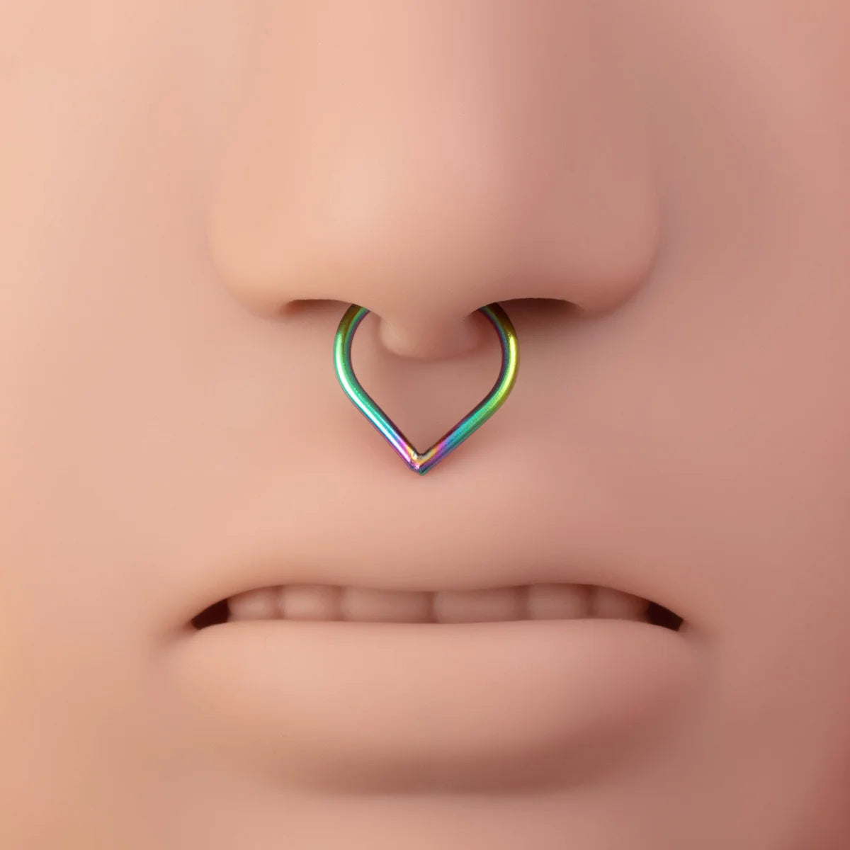 Faux Piercing Septum en Cœur pour le Nez