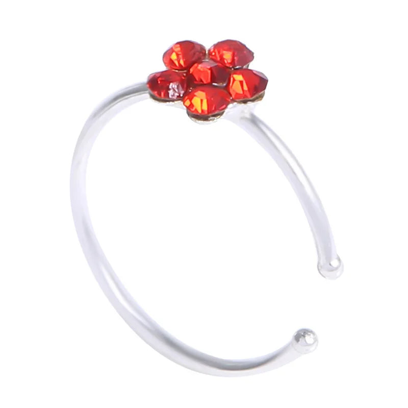 Faux Piercing Fleur pour Nez