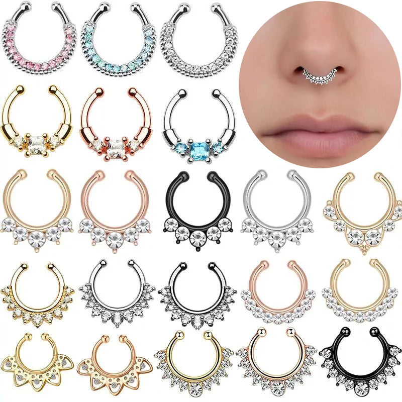 Faux Piercings Anneaux pour Septum pour le Nez