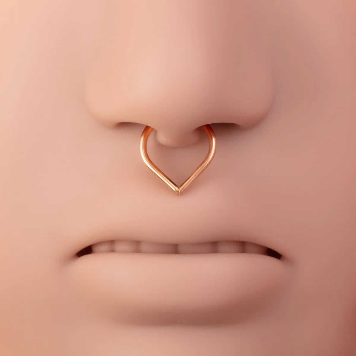 Faux Piercing Septum en Cœur pour le Nez