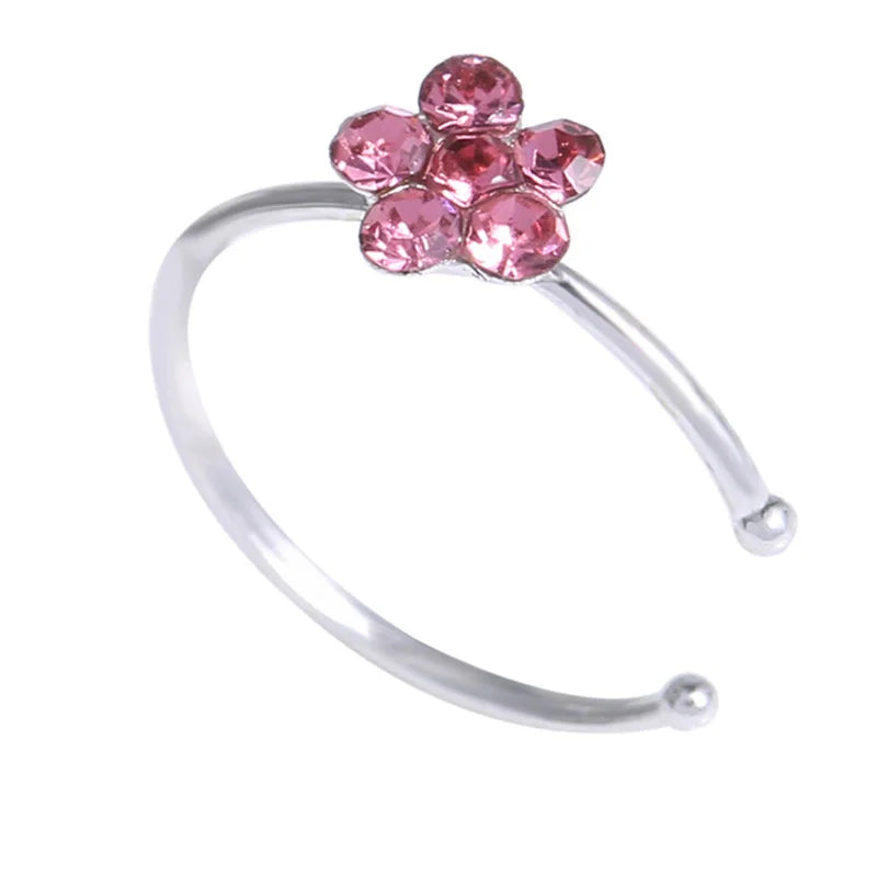 Faux Piercing Fleur pour Nez