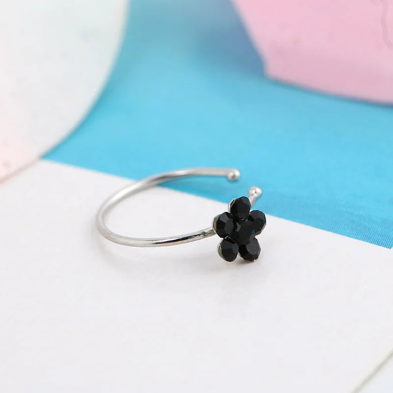 Faux Piercing Fleur pour Nez