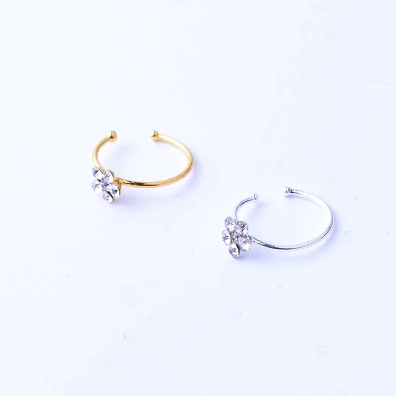 Faux Piercing Fleur pour Nez