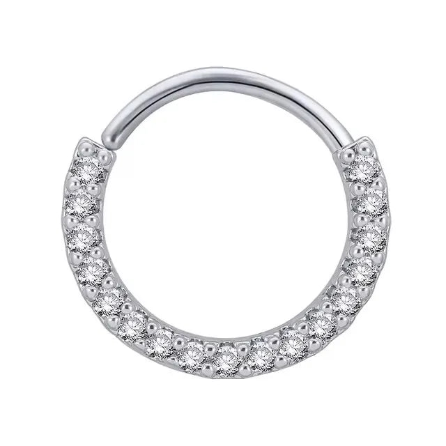 Faux Anneau Piercing pour Nez Couleur Argent