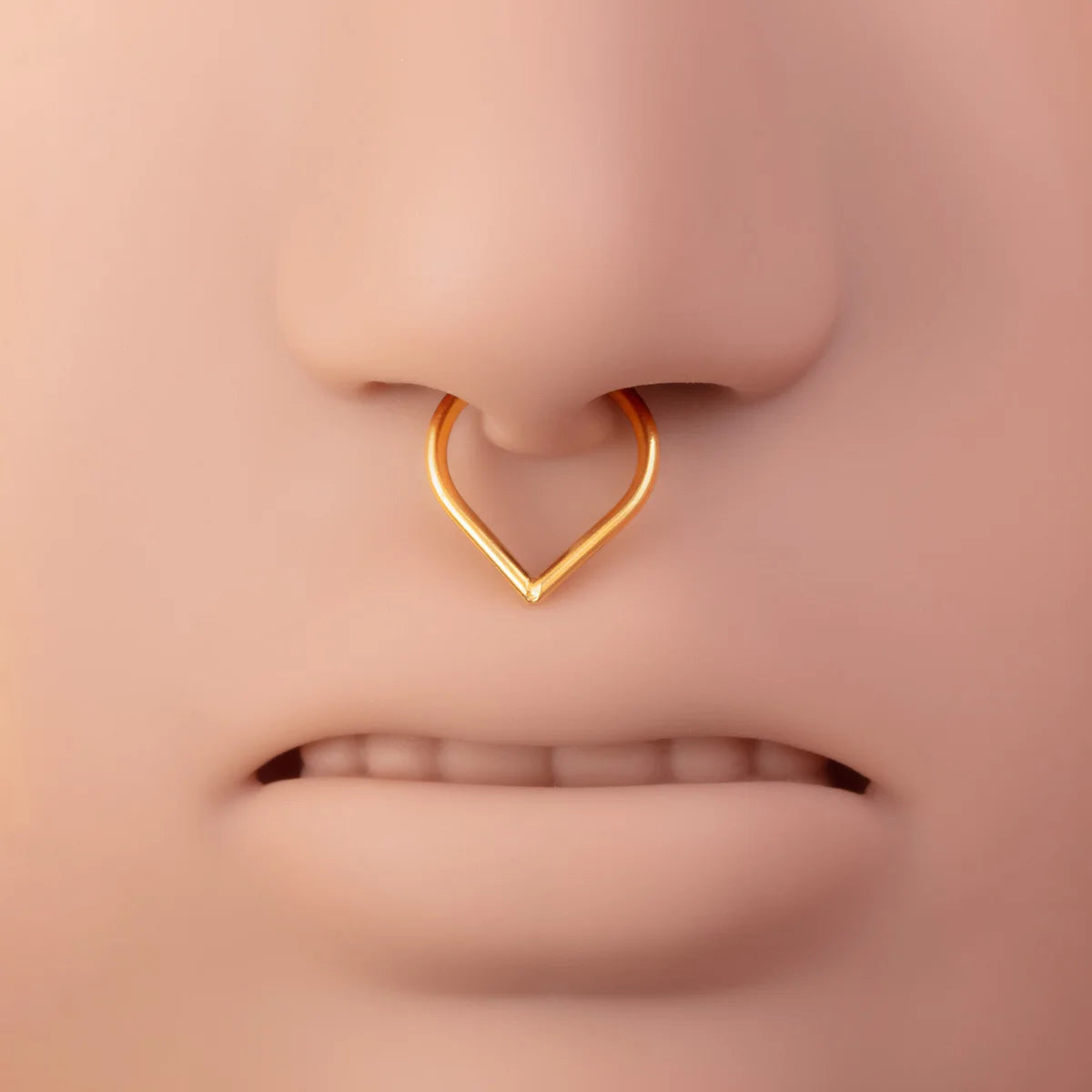 Faux Piercing Septum en Cœur pour le Nez