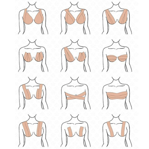 Bande Adhésive Poitrine et Cache Tétons Exemples