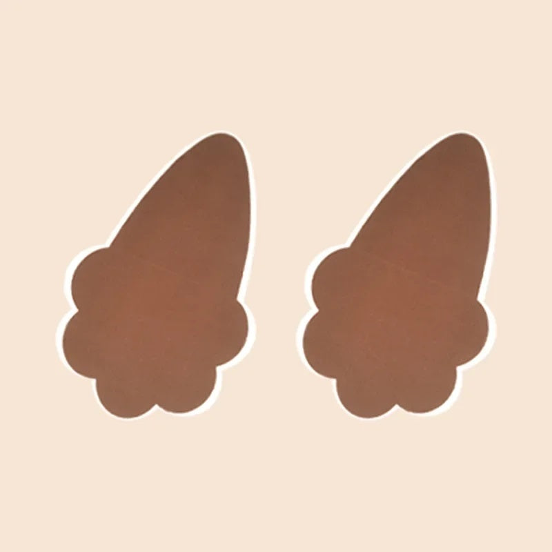 Remonte seins auto adhésif marron