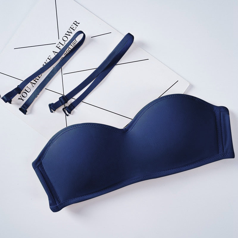 Soutien gorge bandeau Bleu Marine