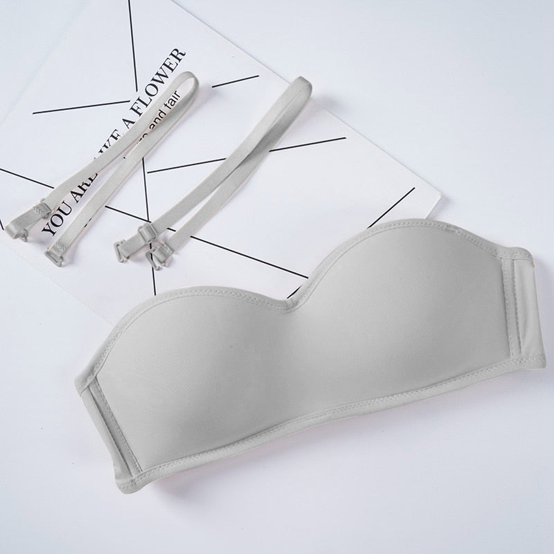 Soutien gorge bandeau Gris