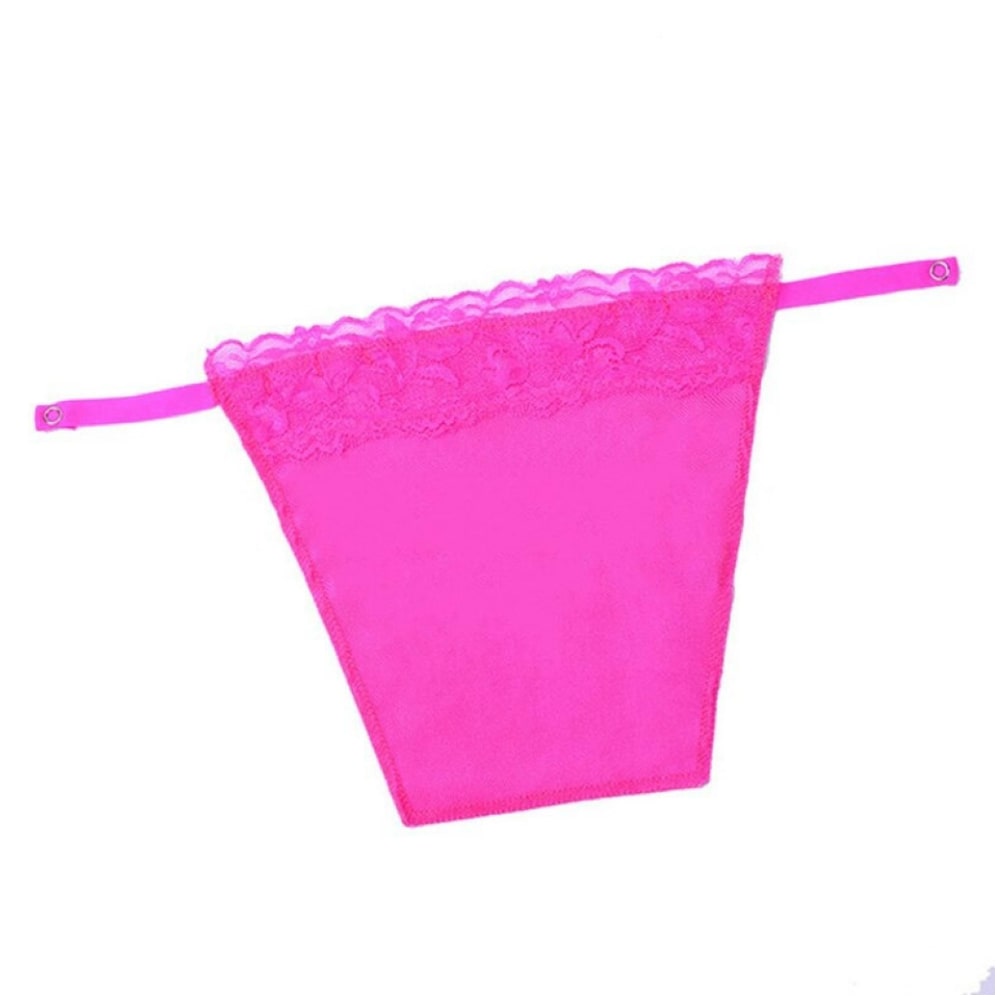 Cache décolleté rose rouge