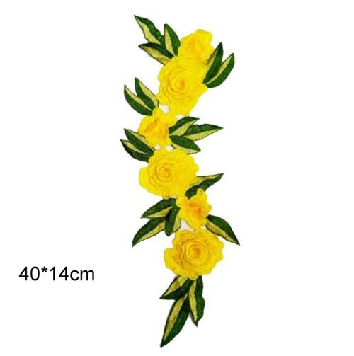 Cache décolleté en tissu brodé en fleur 8