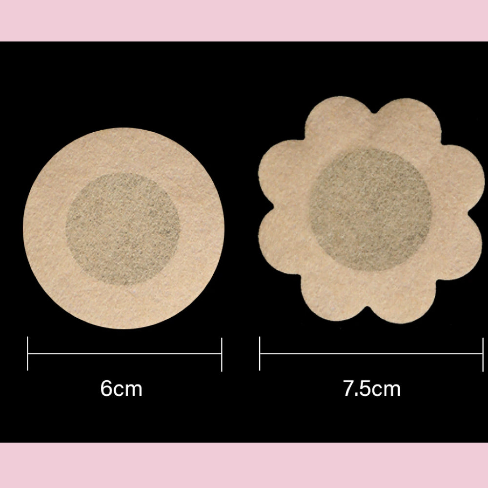 Cache Téton Adhésif Pétale Dimensions Rond et Fleur
