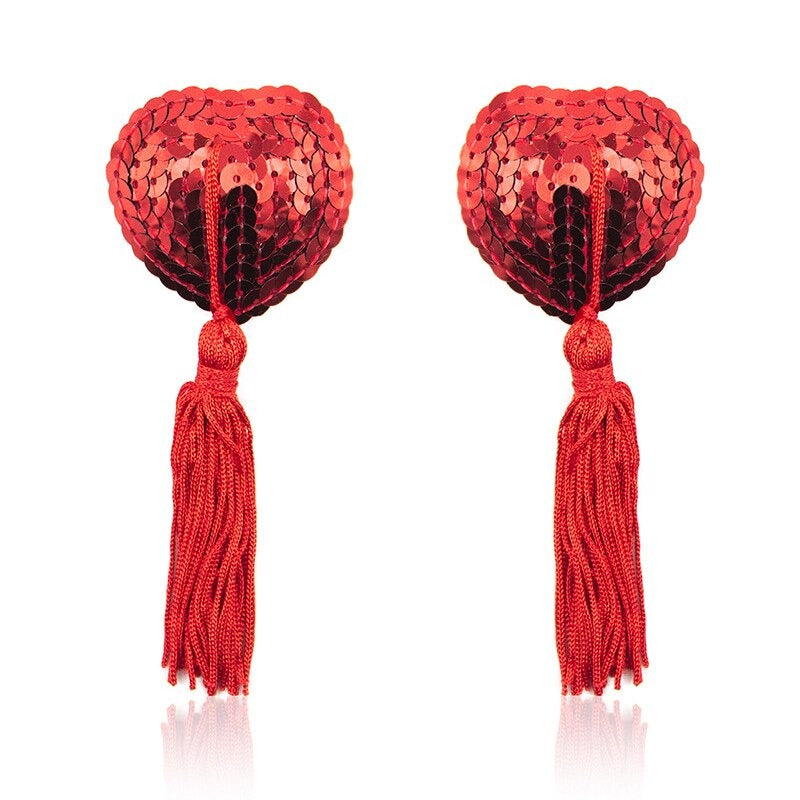 Cache-Tétons Burlesque Rouge