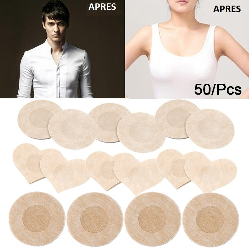 Cache-tétons homme et femme en pétales fleur