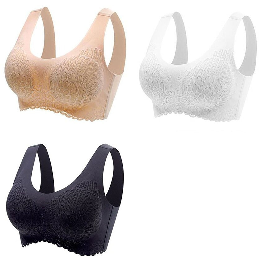 Lot de 3 Soutiens-Gorges Invisible Push Up 3 couleurs
