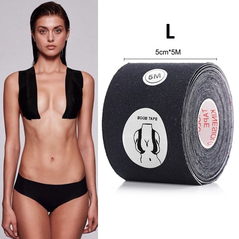 Scotch Adhésif Soutien-Gorge pour Femme Noir L