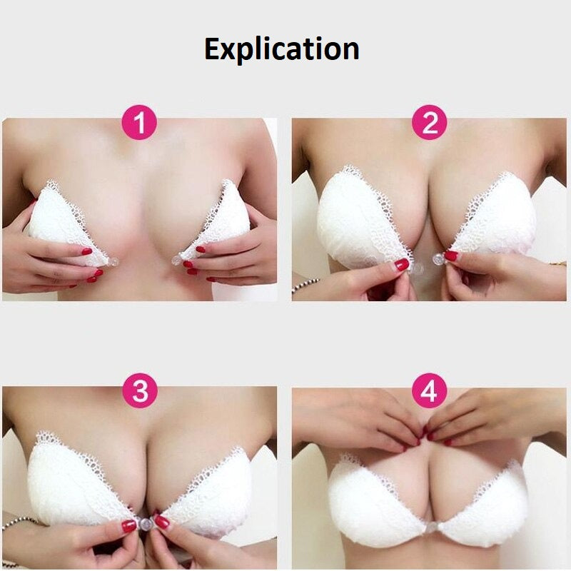 Soutien-Gorge Push Up Adhésif Dentelle Explication