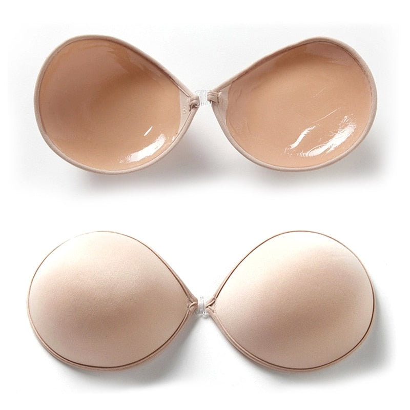 Soutien-Gorge Adhésif Push Up Sexy pour Femme Beige Details