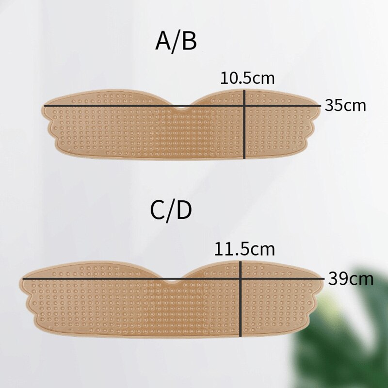 Soutien-gorge adhésif en silicone avec la taille