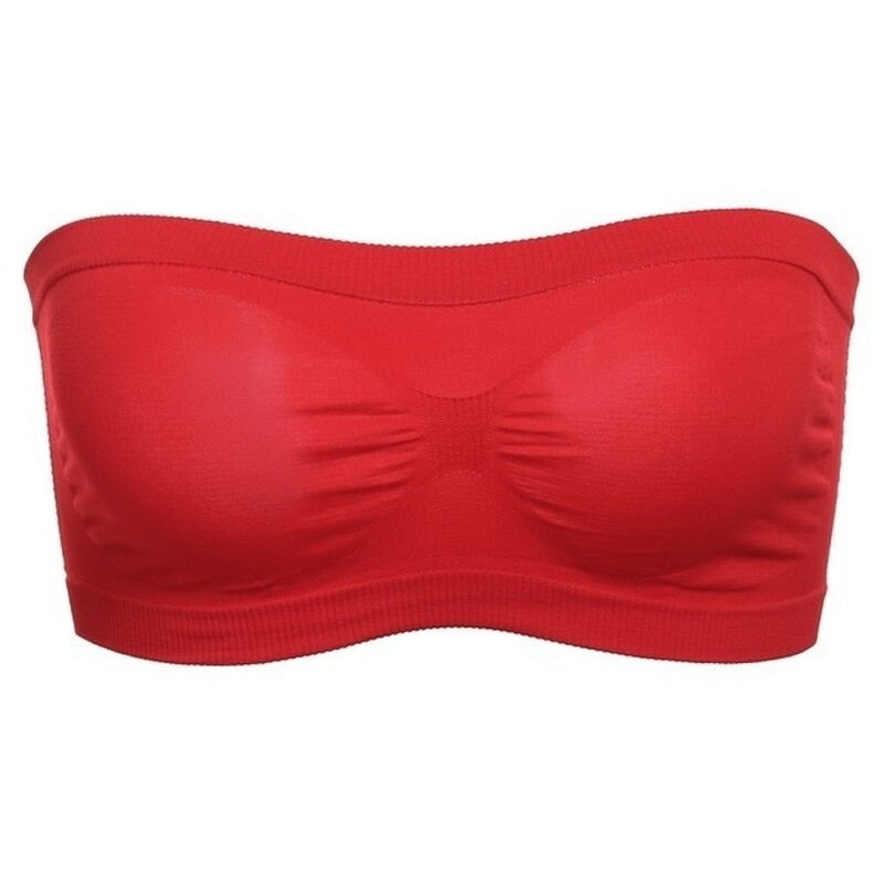 Soutien-Gorge en Bandeau Respirant Rouge