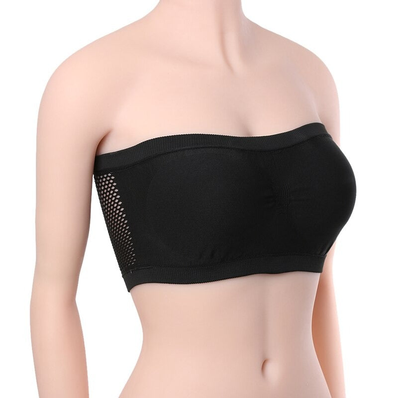 Soutien-Gorge Bandeau Seins Invisibles noir modele