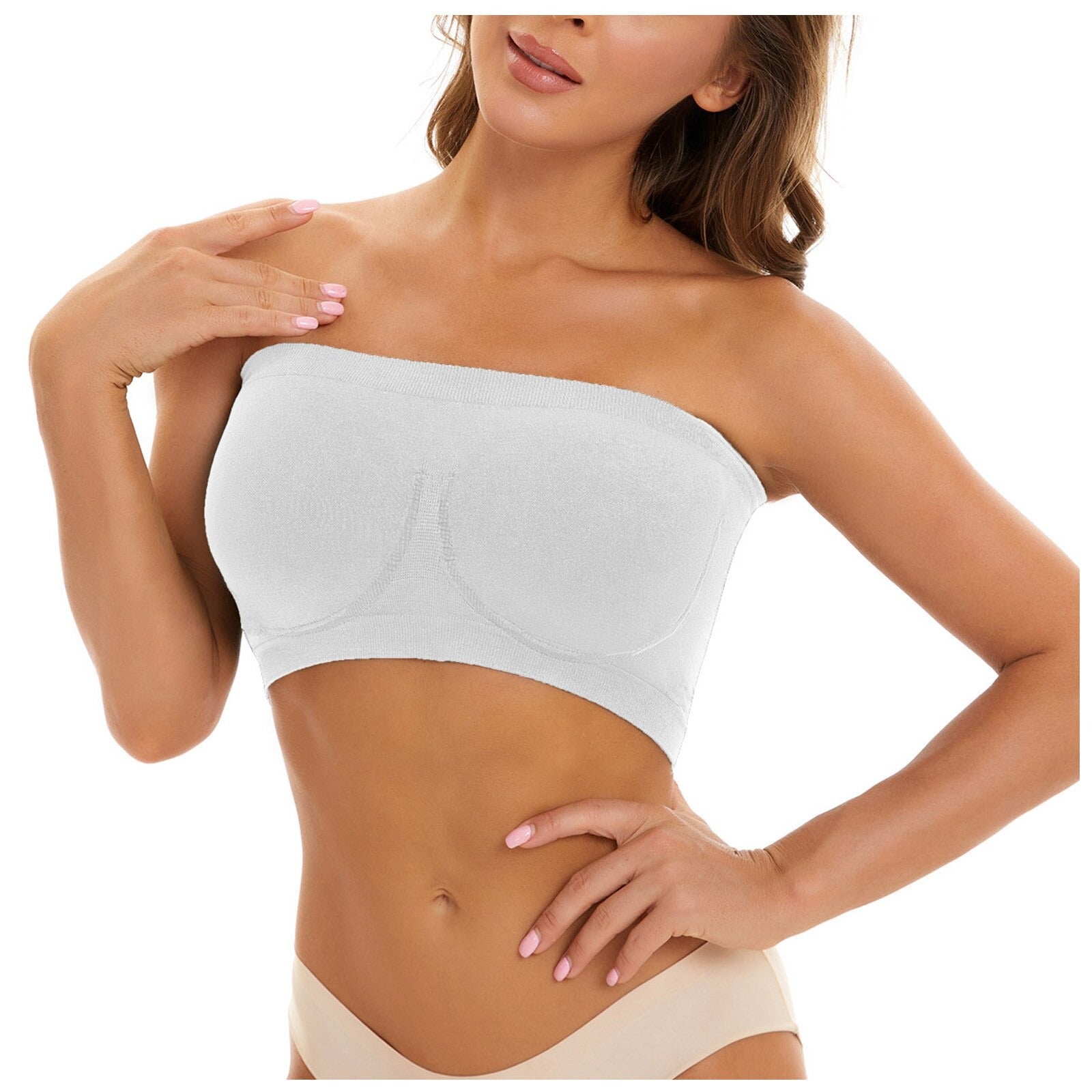Soutien-Gorge Bandeau Sport Blanc