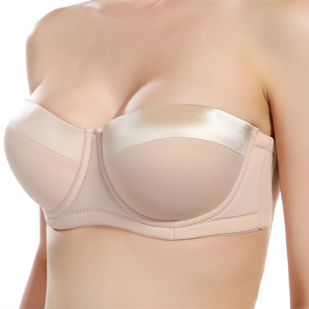 Soutien-Gorge Sans Bretelles Beige Sexy 