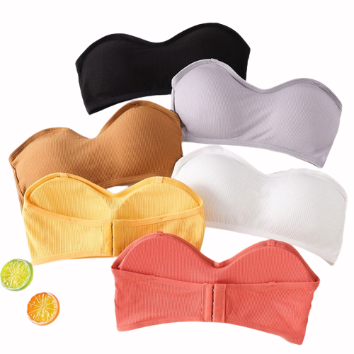 Soutien-Gorge Sans Bretelles Coloré Ensemble