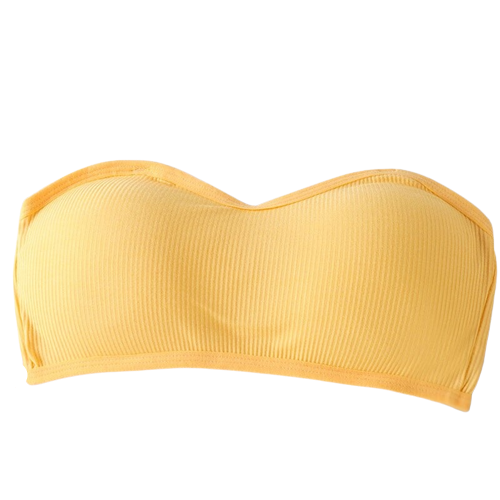 Soutien-Gorge Sans Bretelles Coloré jaune