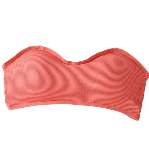 Soutien-Gorge Sans Bretelles Coloré orange
