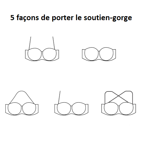 Soutien-Gorge Sans Bretelles Gris Exemple