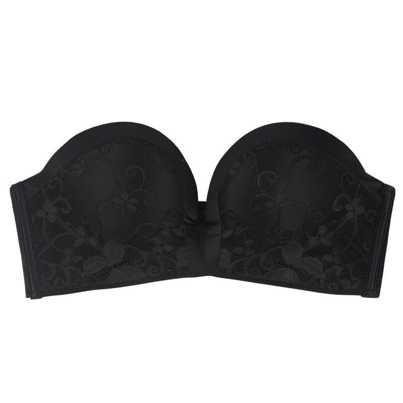 Soutien-Gorge Sans Bretelles Push Up Noir